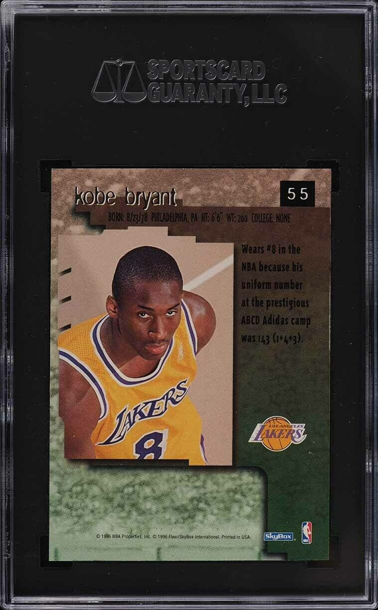 1996 Skybox Premium Kobe Bryant Rookie RC SGC 10 Gem Mint