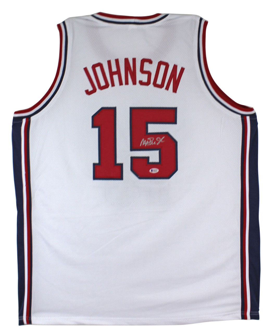 Magic Johnson USA "Dream Team" Authentic Signed/Auto White Jersey BAS  Witnessed - Cardboard Picasso