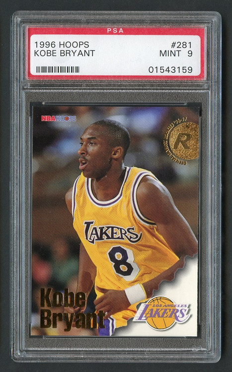 1996 Hoops Kobe Bryant Rookie RC #281 Rookie RC PSA 9 Mint