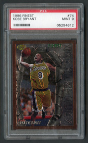 1996 Finest Kobe Bryant Rookie RC #74 PSA 9 Mint-No Coating & Super High-End