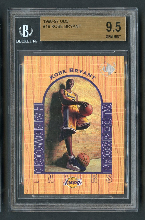 1996 UD3 Kobe Bryant Rookie RC #19 HOF BGS 9.5 Gem Mint (subs on back)
