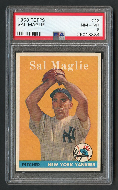 1958 Topps Sal Maglie #43 PSA 8 Near Mint-Yankees
