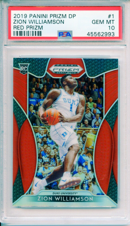 2019 Prizm DP Red Zion Williamson Rookie RC #1 PSA 10 Gem Mint