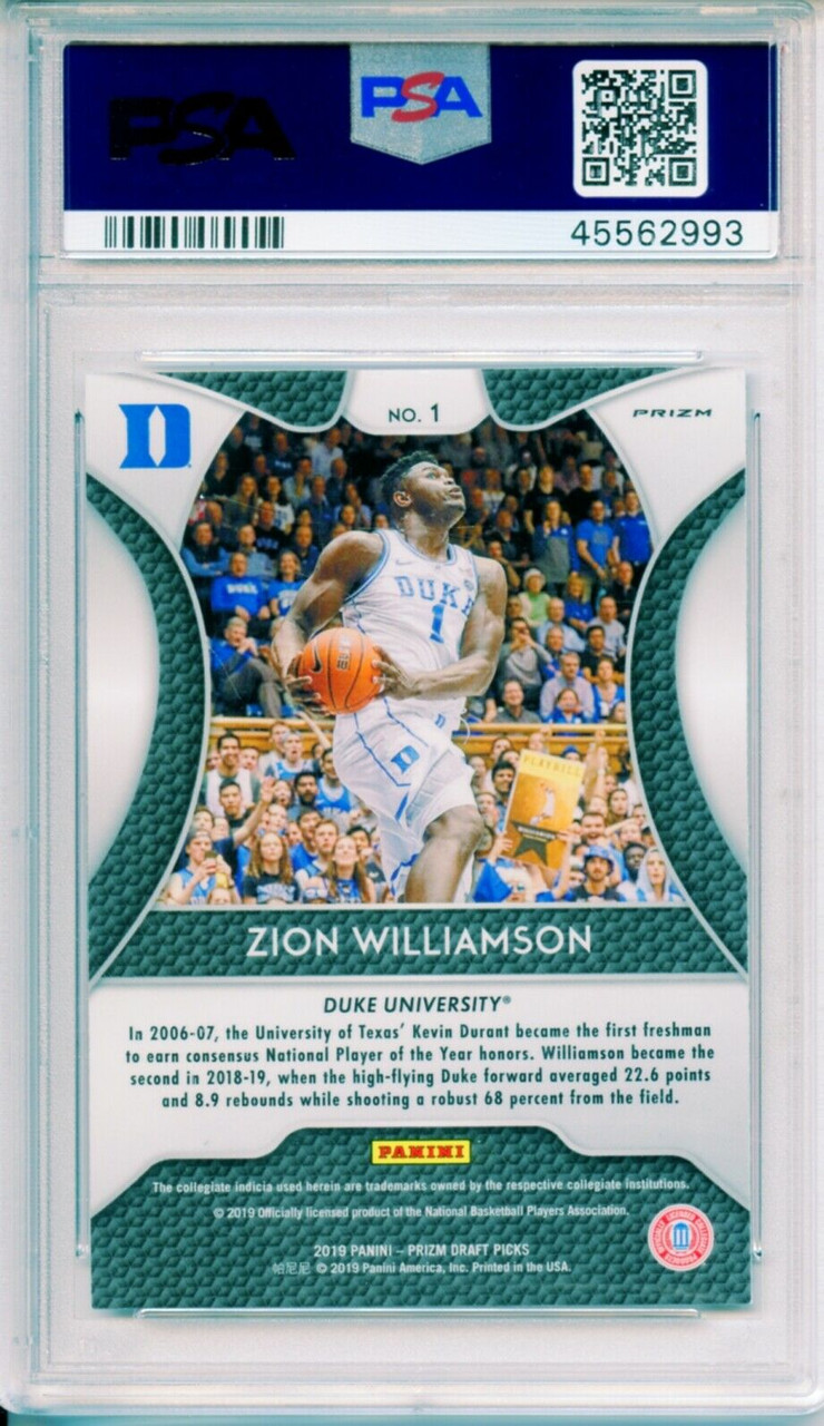 2019 Prizm DP Red Zion Williamson Rookie RC #1 PSA 10 Gem