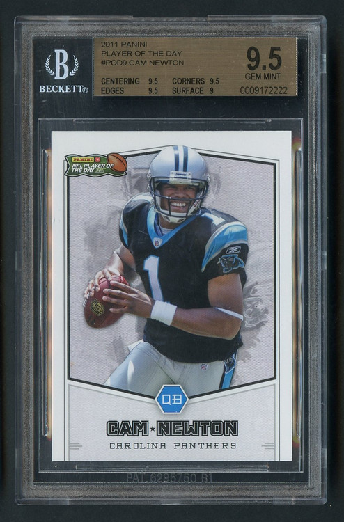 2011 Panini Player of the Week Cam Newton Rookie RC BGS 9.5 Gem Mint