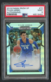 2019 Prizm DP Silver Tyler Herro Rookie RC Auto #72 PSA 9 Mint