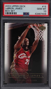 2003 Upper Deck Box Lebron James Rookie RC #15 PSA 10 Gem Mint\n