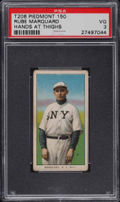 1909-11 T206 RUBE MARQUARD HANDS AT THIGHS PSA 3 HOF