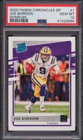 2020 PANINI CHRONICLES DRAFT DONRUSS JOE BURROW ROOKIE RC #1 PSA 10 GEM MINT