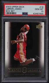2003 UPPER DECK BOX SET LEBRON JAMES ROOKIE RC #18 PSA 10 GEM MINT