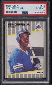 1989 FLEER KEN GRIFFEY JR. ROOKIE RC #548 PSA 10 GEM MINT
