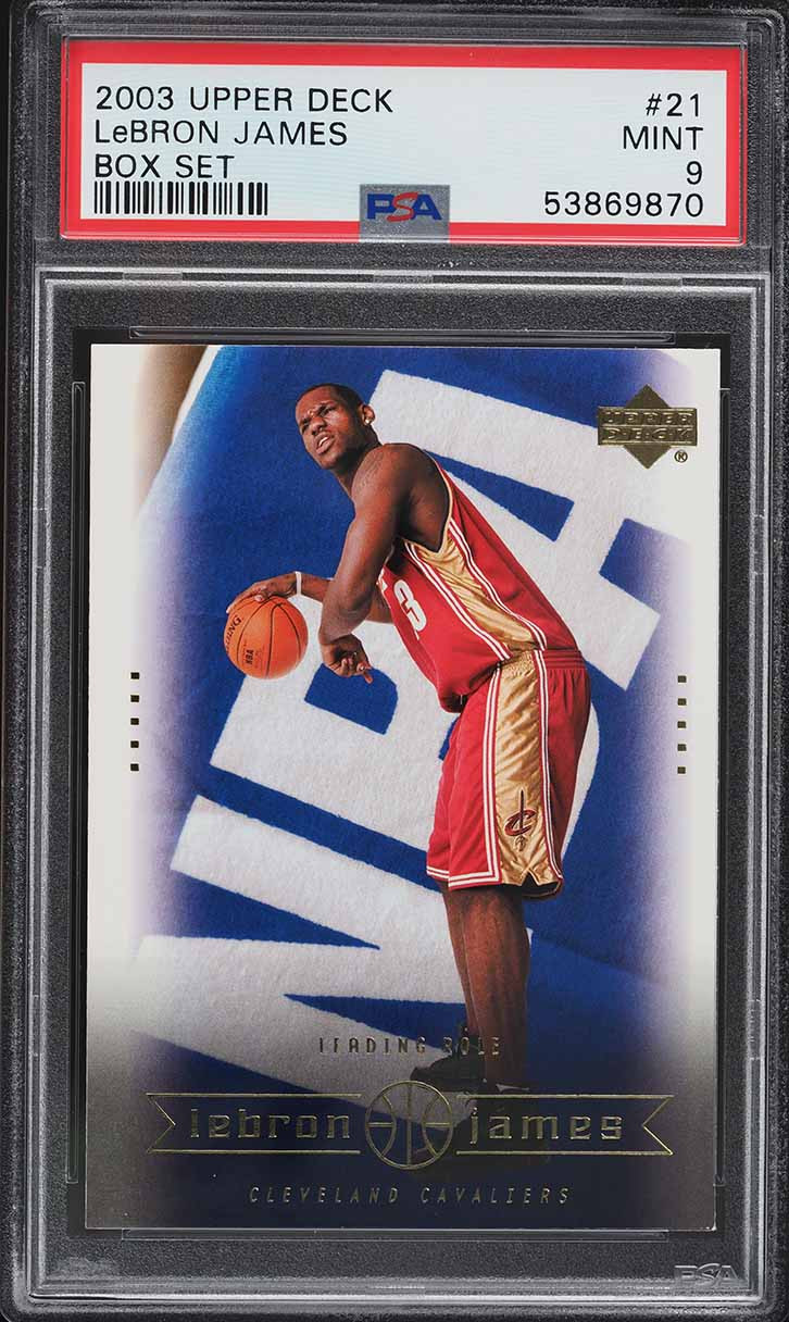 2003 UPPER DECK BOX SET LEBRON JAMES ROOKIE RC #21 PSA 9 MINT