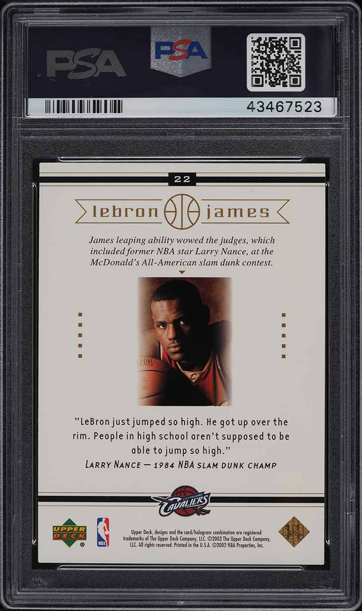 Lebron James Psa9 ルーキーRC 2003-upper-deck-lebron-james-