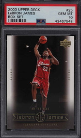 2003 UPPER DECK BOX SET LEBRON JAMES ROOKIE RC #25 PSA 10 GEM MINT