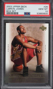 2003 UPPER DECK BOX SET LEBRON JAMES ROOKIE RC #26 PSA 10 GEM MINT