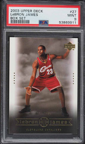 2003 UPPER DECK BOX SET LEBRON JAMES ROOKIE RC #27 PSA 9 MINT