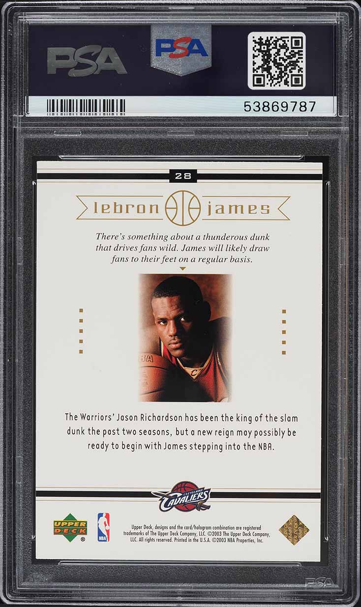 その他 Lebron James rc topps 2003 UPPER DECK BOX SET LEBRON JAMES ROOKIE RC #28 PSA 10 GEM MINT