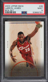 2003 UPPER DECK BOX SET LEBRON JAMES ROOKIE RC #28 PSA 9 MINT