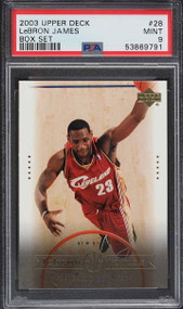 2003 UPPER DECK BOX SET LEBRON JAMES ROOKIE RC #28 PSA 9 MINT