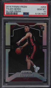 2019 PANINI PRIZM SILVER TYLER HERRO ROOKIE RC #259 PSA 10 GEM MINT