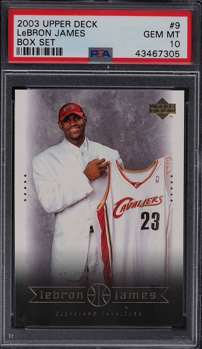 2003 UPPER DECK BOX SET LEBRON JAMES ROOKIE RC #9 PSA 10 GEM MINT 