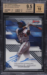 2017 BOWMAN\'S BEST RONALD ACUNA JR. ROOKIE AUTO #B17RA BGS 9.5 GEM MINT