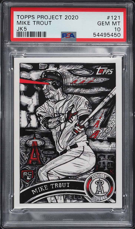 2020 TOPPS PROJECT 2020 JK5 MIKE TROUT #121 PSA 10 GEM MINT