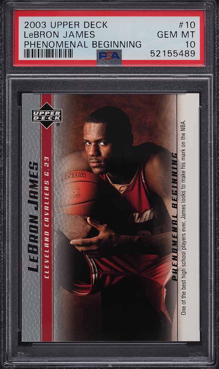 2003 UPPER DECK PHENOMENAL BEGINNING LEBRON JAMES ROOKIE RC #10