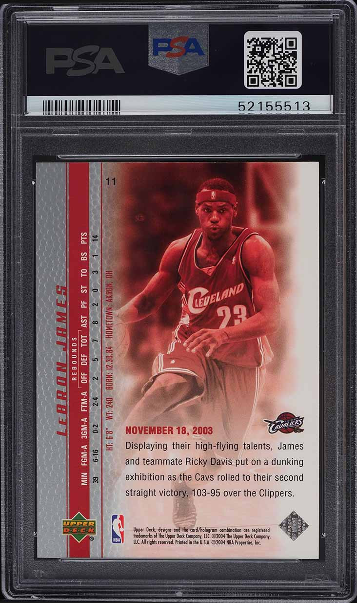 2003 UPPER DECK PHENOMENAL BEGINNING LEBRON JAMES ROOKIE RC #11