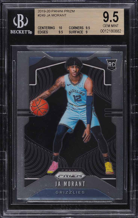 2019 PANINI PRIZM JA MORANT ROOKIE RC #249 BGS 9.5 GEM MINT