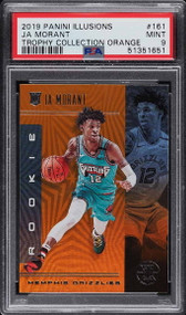 2019 PANINI ILLUSIONS TROPHY COLLECTION ORANGE JA MORANT ROOKIE #161 PSA 9 MINT
