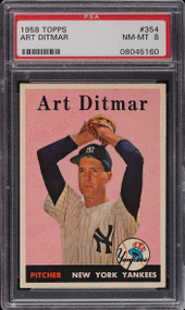 1958 TOPPS ART DITMAR #354 PSA 8 NM-MT-Centered