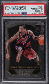 2013 SELECT GIANNIS ANTETOKOUNMPO #178 RC ROOKIE AUTO PSA/DNA 9 