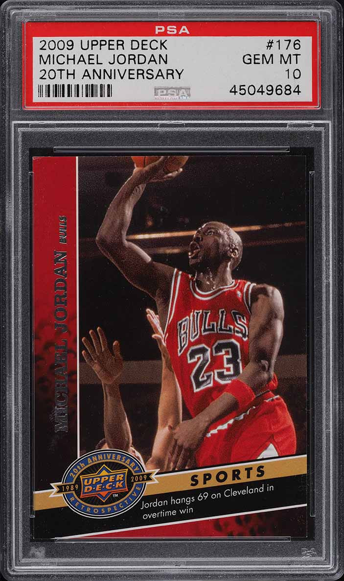 2009 UPPER DECK 20TH ANNIVERSARY MICHAEL JORDAN #176 PSA 10 GEM