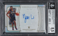 2019 NATIONAL TREASURES PERSONALIZED ZION WILLIAMSON ROOKIE AUTO 1/1 #7 BGS 8.5