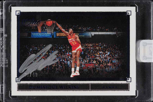 2019 PANINI ONE AND ONE TIMELESS MOMENTS BLUE DOMINIQUE WILKINS AUTO /49