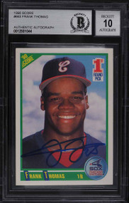 1990 SCORE FRANK THOMAS ROOKIE RC AUTO #663 BAS BGS 10 (AUTO GRADE ONLY)