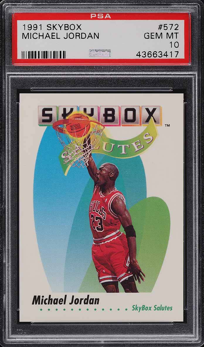 1991 SKYBOX BASKETBALL MICHAEL JORDAN #572 PSA 10 GEM MINT