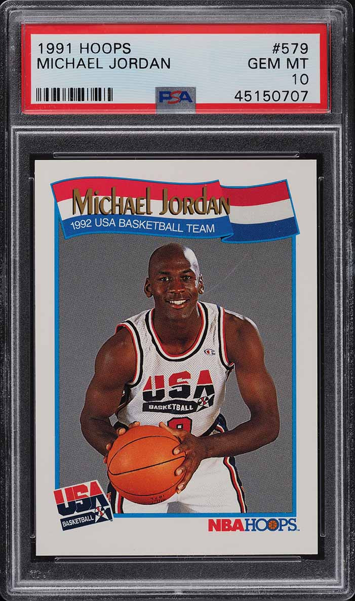 1991 HOOPS MICHAEL JORDAN #579 PSA 10 GEM MINT - Cardboard Picasso