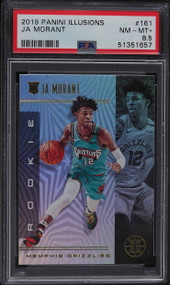 2019 PANINI ILLUSIONS JA MORANT ROOKIE RC #161 PSA 8.5 NM-MT+