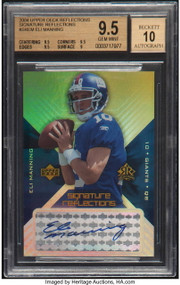 2004 UD SIG.REFLECTIONS ELI MANNING ROOKIE AUTO #SREM BGS 9.5 GEM MINT