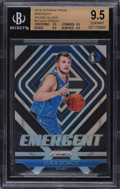 2018 PANINI PRIZM EMERGENT SILVER LUKA DONCIC ROOKIE RC #3 BGS 9.5 GEM MINT