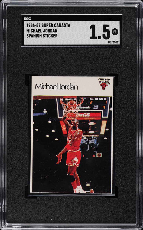 1986 SUPER CANASTA BASKETBALL MICHAEL JORDAN ROOKIE SGC 1.5 FR-RARE!