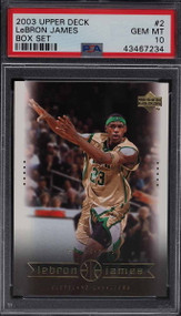 2003 UPPER DECK BOX SET LEBRON JAMES ROOKIE RC #2 PSA 10 GEM MINT