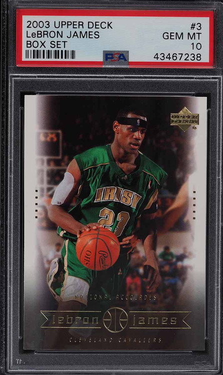 2003 UPPER DECK BOX SET LEBRON JAMES ROOKIE RC #3 PSA 10 GEM MINT