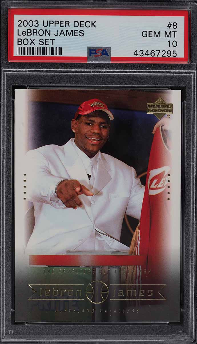 2003 UPPER DECK BOX SET LEBRON JAMES ROOKIE RC #8 PSA 10 GEM MINT 