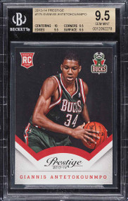 2013 PANINI PRESTIGE GIANNIS ANTETOKOUNMPO ROOKIE #175 BGS 9.5 GEM MINT