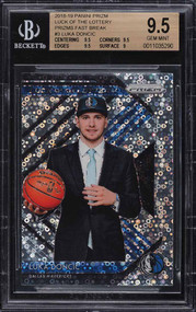 2018 PANINI PRIZM LUCK OF THE LOTTERY FAST BREAK LUKA DONCIC ROOKIE RC BGS 9.5
