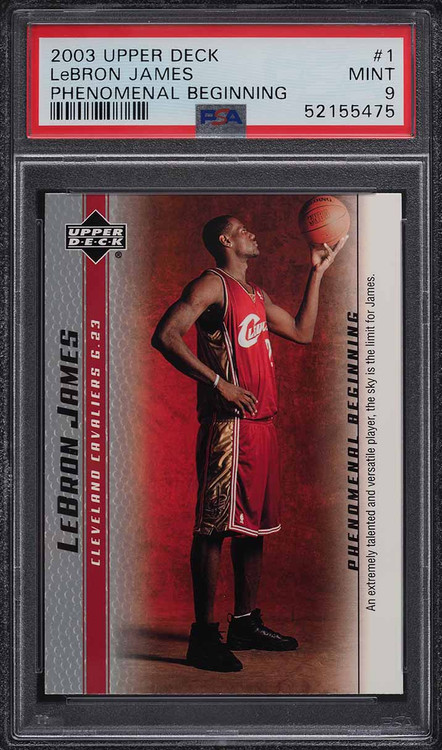 2003 UPPER DECK PHENOMENAL BEGINNING LEBRON JAMES ROOKIE RC #11 PSA 9 MINT