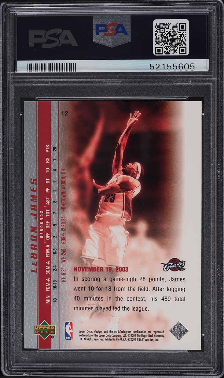 2003 UPPER DECK PHENOMENAL BEGINNING LEBRON JAMES ROOKIE RC #12